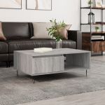 vidaXL Masă de cafea, gri sonoma, 90x60x35 cm, lemn compozit