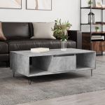 vidaXL Masă de cafea, gri beton, 104x60x35 cm, lemn compozit
