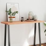 vidaXL Blat masă, 120x50x(2-4) cm, maro, lemn tratat contur organic