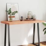 vidaXL Blat masă, 120x60x(2-6) cm, maro, lemn tratat contur organic