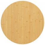 vidaXL Blat de masă, Ø80x2,5 cm, bambus