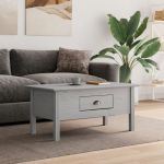 vidaXL Măsuță de cafea "BODO", gri, 100x55x45 cm, lemn masiv de pin