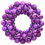 vidaXL Coroană de Crăciun, violet, 45 cm, polistiren