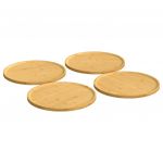vidaXL Farfurii pentru pizza, 4 buc., Ø32x1,5 cm, bambus