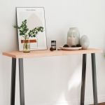 vidaXL Blat masă 120x50x(2-4) cm lemn stejar netratat contur organic