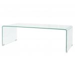 vidaXL Măsuță cafea sticlă securizată 98 x 45 x 30 cm, transparentă