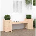 vidaXL Banchetă cu jardiniere, 180x36x63 cm, lemn masiv de pin