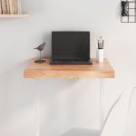 vidaXL Blat de masă maro 60x50x(2-6) cm, lemn masiv stejar tratat