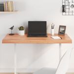 vidaXL Blat de masă maro 100x60x(2-6) cm, lemn masiv stejar tratat