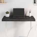 vidaXL Blat de masă maro 80x40x(2-6) cm, lemn masiv stejar tratat