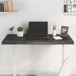 vidaXL Blat de masă maro 100x40x(2-4) cm, lemn masiv stejar tratat