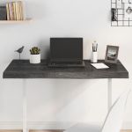 vidaXL Blat de masă maro 100x40x(2-6) cm, lemn masiv stejar tratat