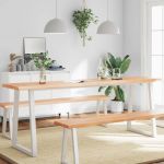 vidaXL Blat masă, 200x50x(2-6) cm, maro, lemn tratat contur organic