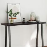 vidaXL Blat masă, 120x40x4 cm, gri, lemn stejar tratat contur organic