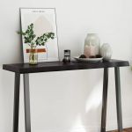 vidaXL Blat masă, 120x40x6 cm, gri, lemn stejar tratat contur organic