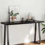 vidaXL Blat masă, 140x50x(2-6) cm, maro, lemn tratat contur organic