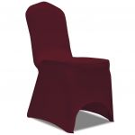 vidaXL Huse elastice pentru scaun, 100 buc., bordo