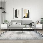 vidaXL Mese de cafea 2 buc. alb extralucios 50x46x50 cm lemn compozit