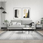 vidaXL Mese de cafea, 2 buc., gri beton, 50x46x50 cm, lemn compozit