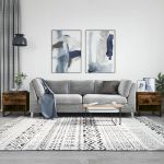 vidaXL Măsuțe de cafea 2 buc. stejar fumuriu 50x46x50 cm lemn compozit