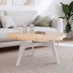 vidaXL Blat de masă rotund, Ø90x3 cm, lemn masiv de pin