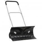 vidaXL Lopată de zăpadă cu mâner extensibil negru 66 cm lamă din oțel