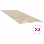 vidaXL Baze de pat cu șipci cu 48 șipci, 2 buc., 90x200 cm