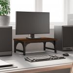 vidaXL Suport pentru monitor, stejar maro, 37x23x14 cm, lemn compozit