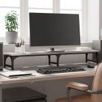 vidaXL Suport pentru monitor, gri sonoma, 105x23x15,5 cm lemn compozit
