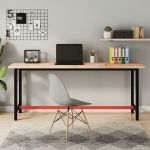 vidaXL Blat de birou, 180x55x2,5 cm, lemn masiv de fag