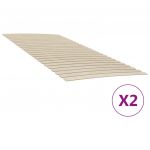 vidaXL Baze de pat cu șipci cu 48 șipci, 2 buc., 100x200 cm