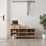 vidaXL Pantofar, stejar sonoma, 102x36x60 cm, lemn prelucrat