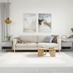 vidaXL Mese de cafea, 2 buc., gri beton, 50x46x50 cm, lemn compozit
