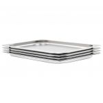 vidaXL Recipiente Gastronorm 4 buc. GN 1/1 20 mm oțel inoxidabil