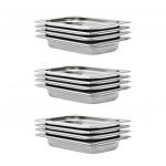 vidaXL Recipiente Gastronorm 12 buc. GN 1/4 40 mm oțel inoxidabil