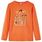 Tricou pentru copii cu mâneci lungi, portocaliu ars, 116