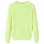 Pulover pentru copii tricotat, galben neon, 104