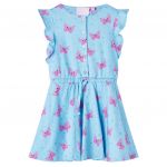 Rochie de copii cu nasturi fără mâneci, albastru 104