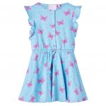 Rochie de copii cu nasturi fără mâneci, albastru 116