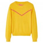 Pulover pentru copii tricotat, ocru închis, 104