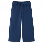 Pantaloni pentru copii cu picioare largi, bleumarin, 128