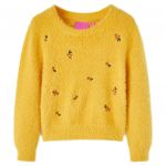 Pulover pentru copii tricotat, ocru, 116