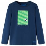 Tricou de copii cu mâneci lungi bleumarin 128