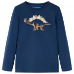 Tricou pentru copii cu mâneci lungi bleumarin 104