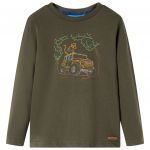 Tricou pentru copii cu mâneci lungi,, kaki, 116