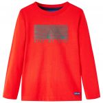 Tricou pentru copii cu mâneci lungi, roșu, 104