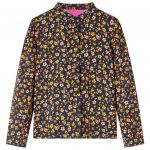 Cămașă pentru copii cu guler tip bandă, bleumarin 92