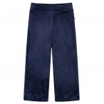 Pantaloni de copii din catifea, albastru închis, 116