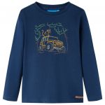 Tricou pentru copii cu mâneci lungi, bleumarin, 104