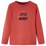 Tricou pentru copii cu mâneci lungi roșu ars 92